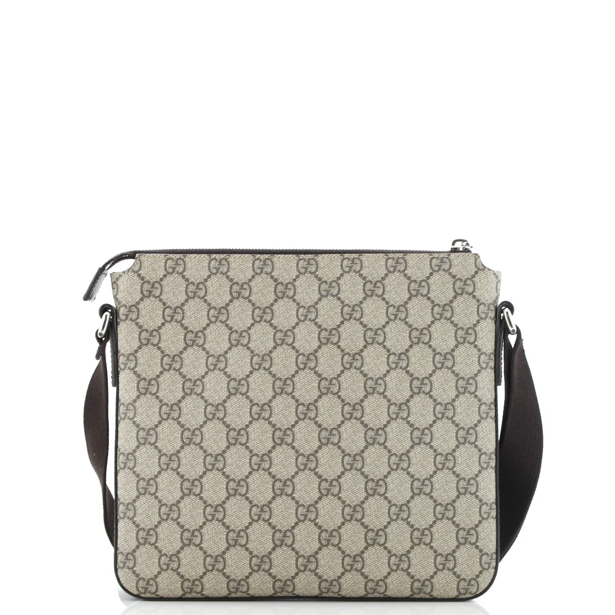 Front Zip Messenger GG Coated Canvas Medium - Deep Luxury