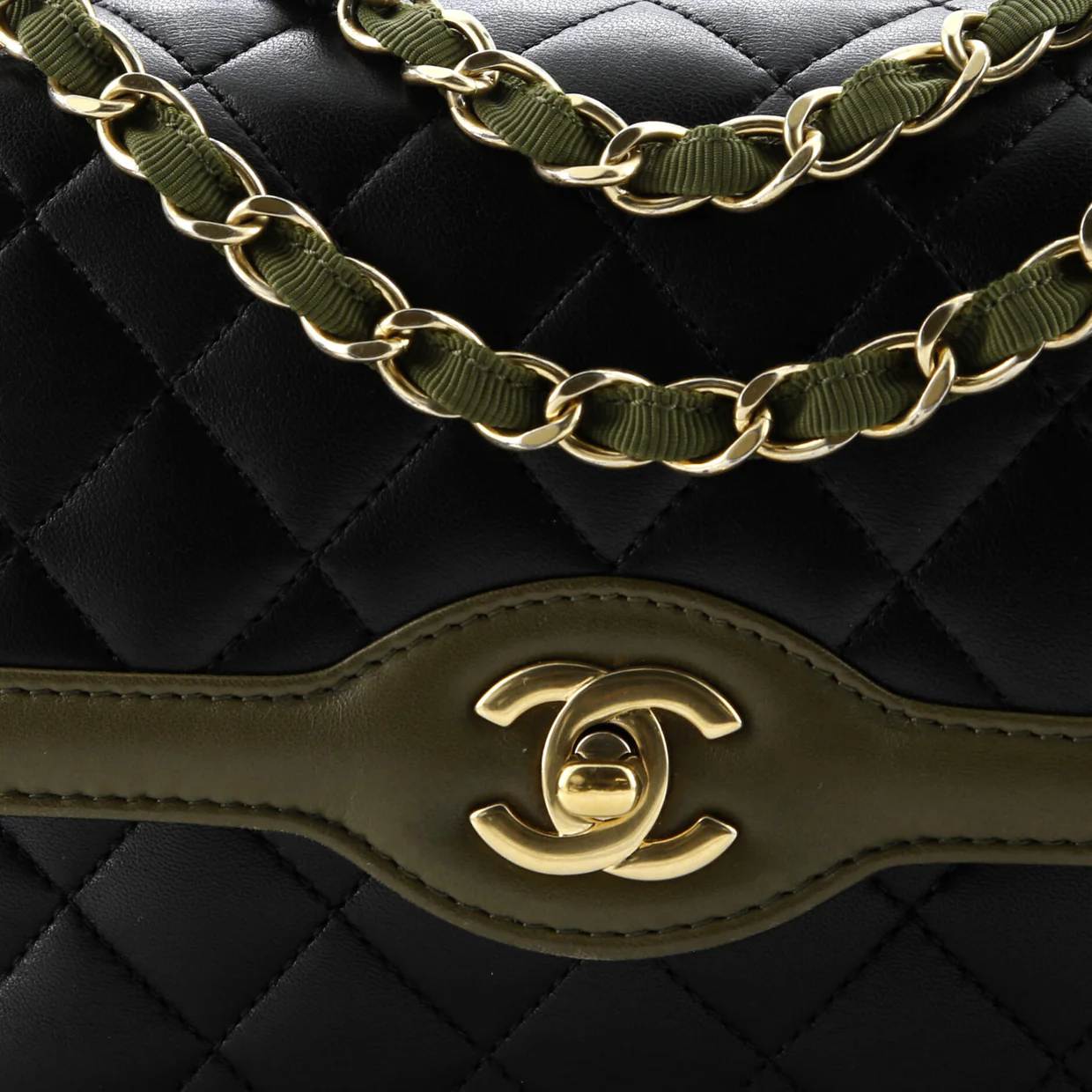 Two Tone Flap Bag Quilted Lambskin Small - Deep Luxury