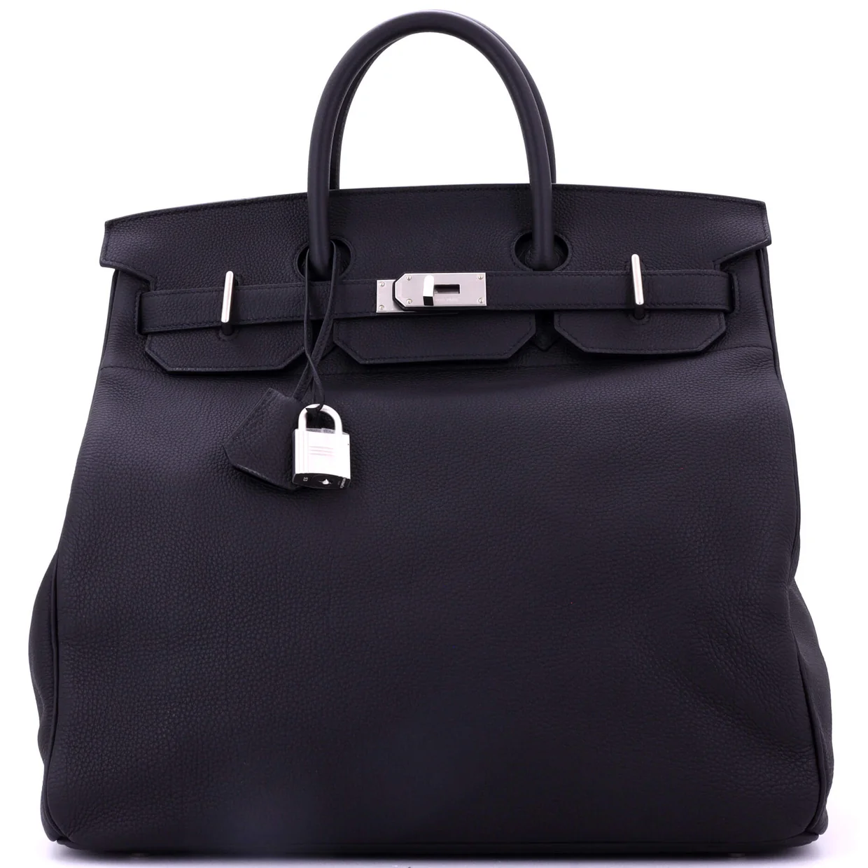 HAC Birkin Bag Noir Togo with Brushed Palladium Hardware 40 - Deep Luxury