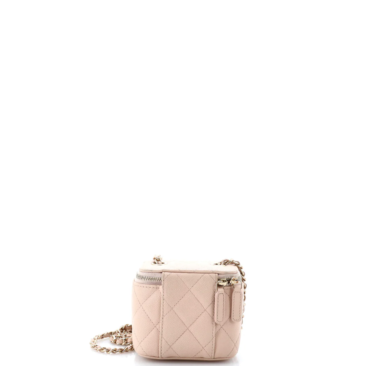 Classic Vanity Case with Chain Quilted Caviar Mini - Deep Luxury