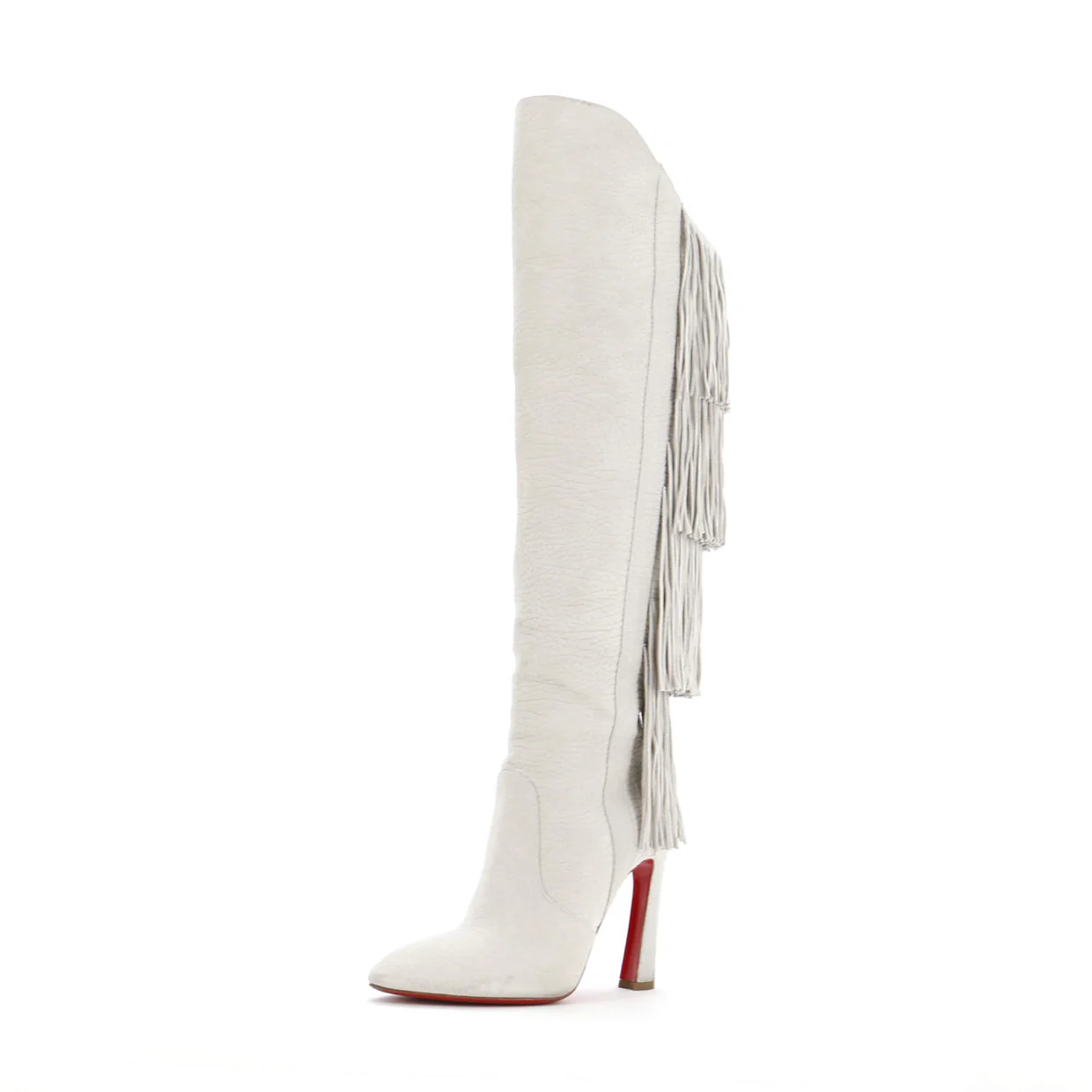 Women's Lionne Fringe Boots Suede 100 - Deep Luxury
