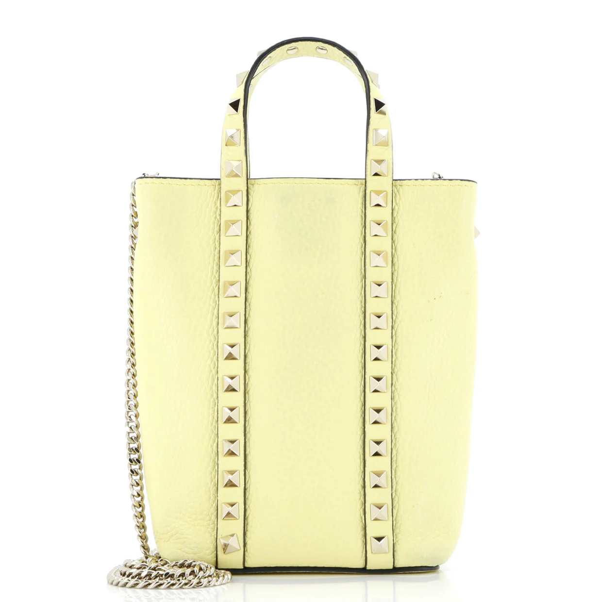 Rockstud Vertical Chain Tote Leather Mini - Deep Luxury