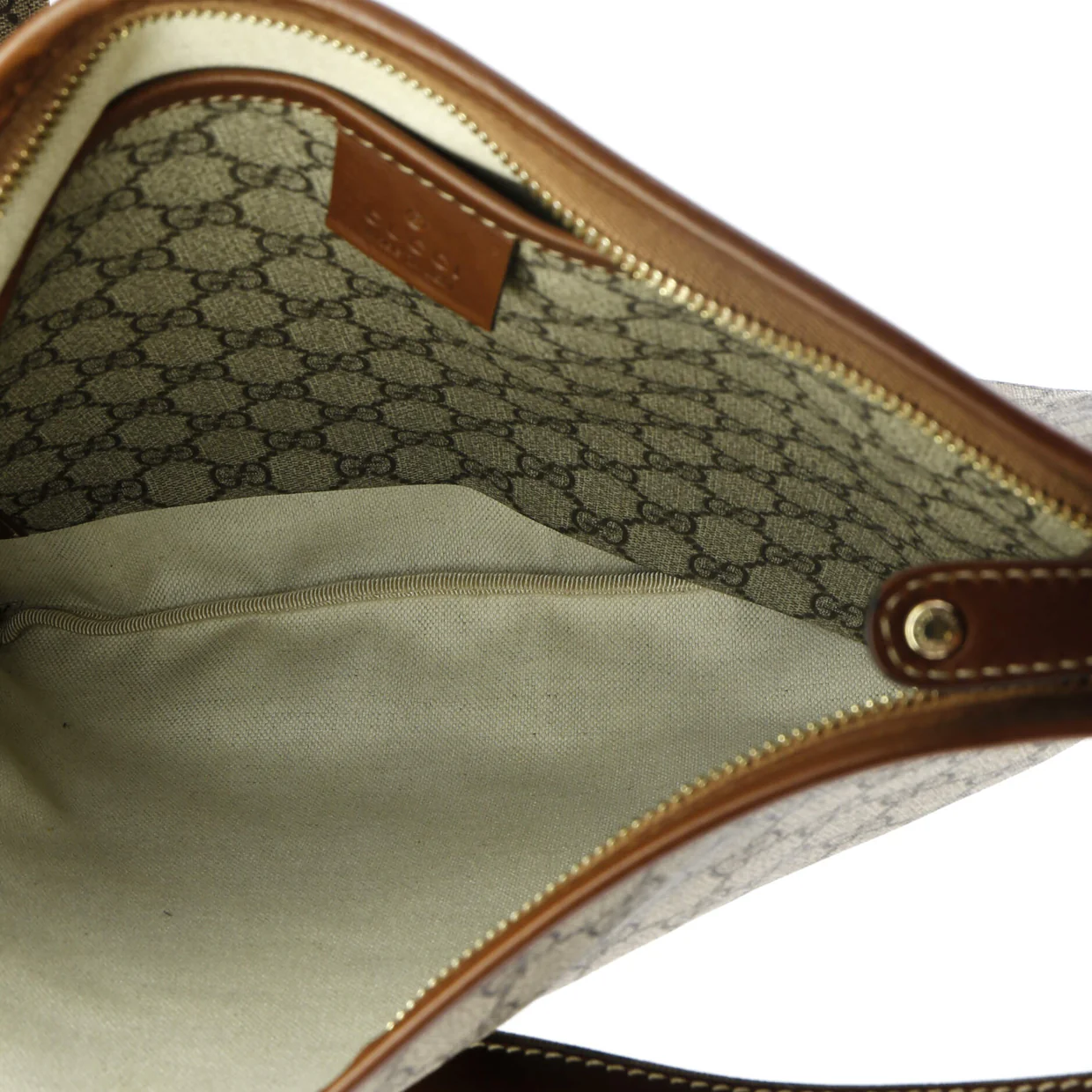Web Loop Flat Messenger GG Coated Canvas Large - Deep Luxury