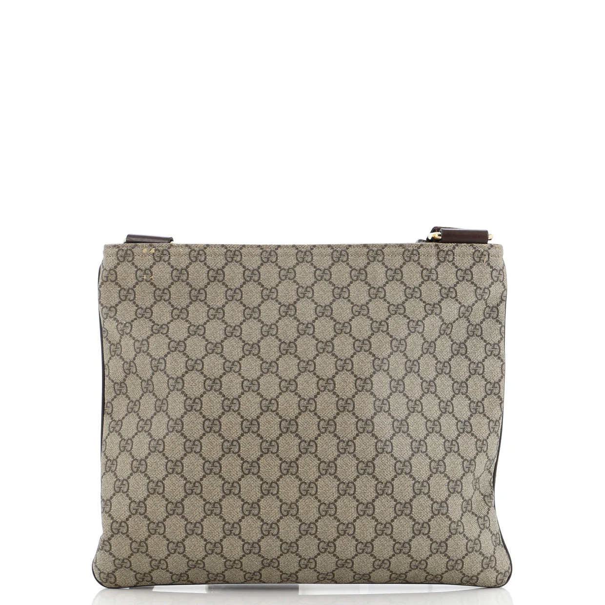 Zip Top Messenger Bag GG Coated Canvas Large - Deep Luxury