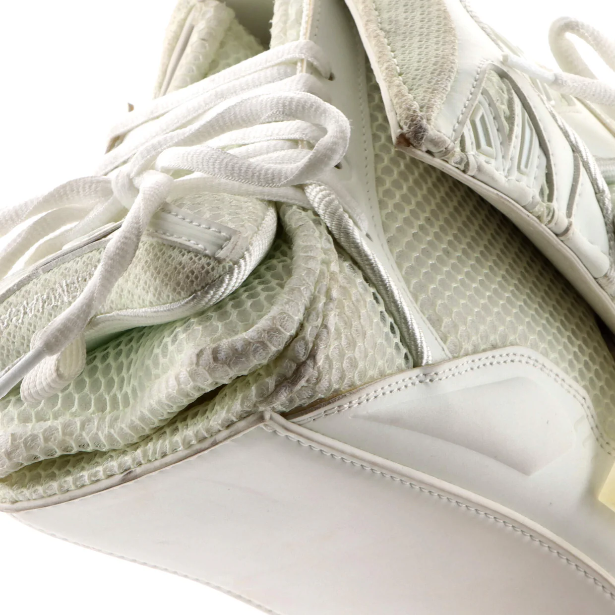 SneakerHead Top Handle Bag Mesh and Faux Leather Small - Deep Luxury