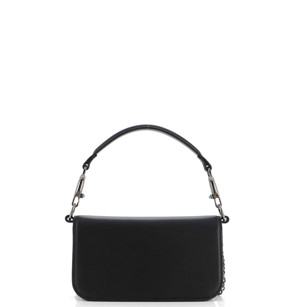 VLogo Loco Flap Shoulder Bag Leather with Crystals Small - Deep Luxury