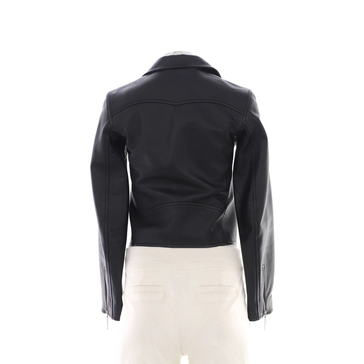 Women's Zip Biker Jacket Leather - Deep Luxury