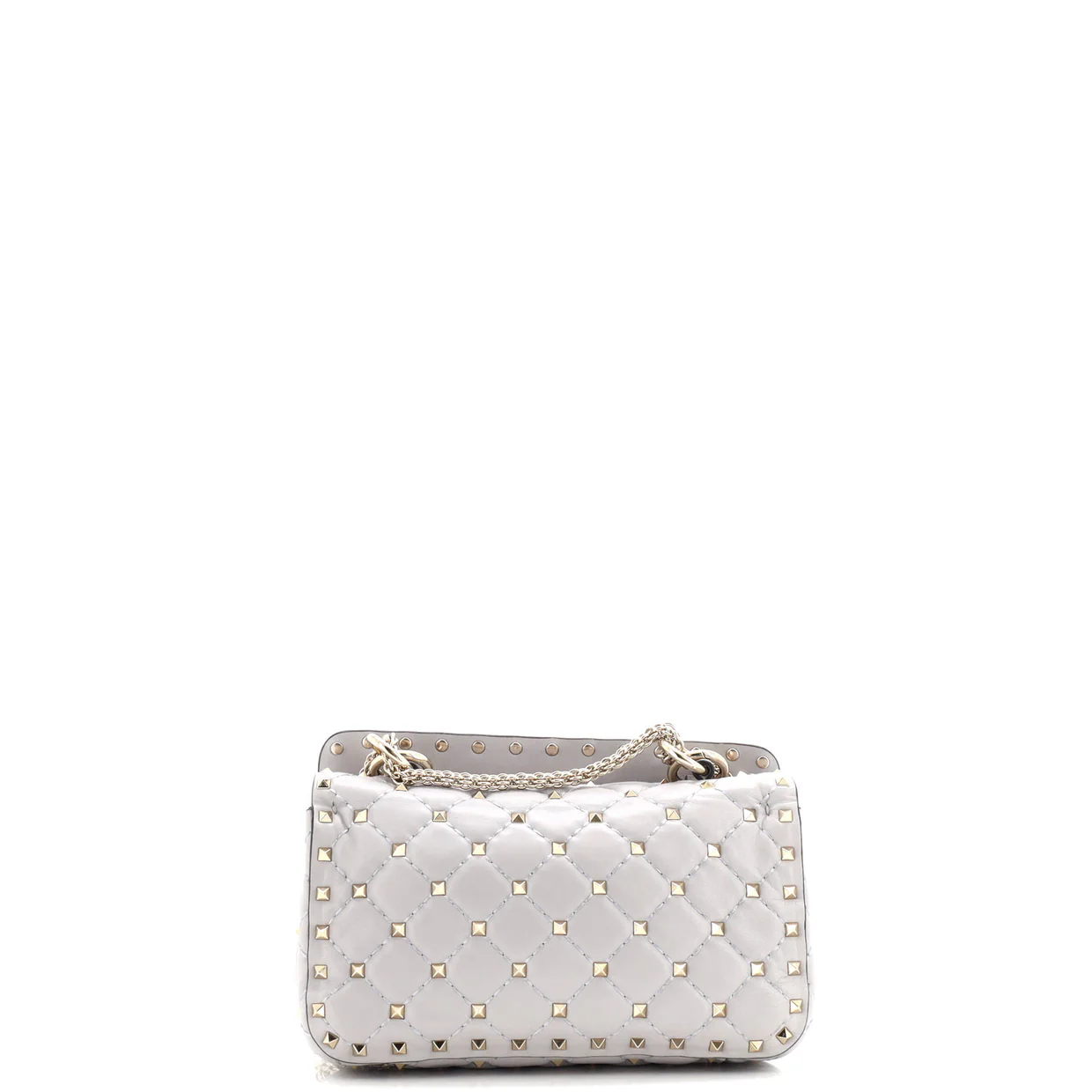 Rockstud Spike Flap Bag Quilted Leather Small - Deep Luxury