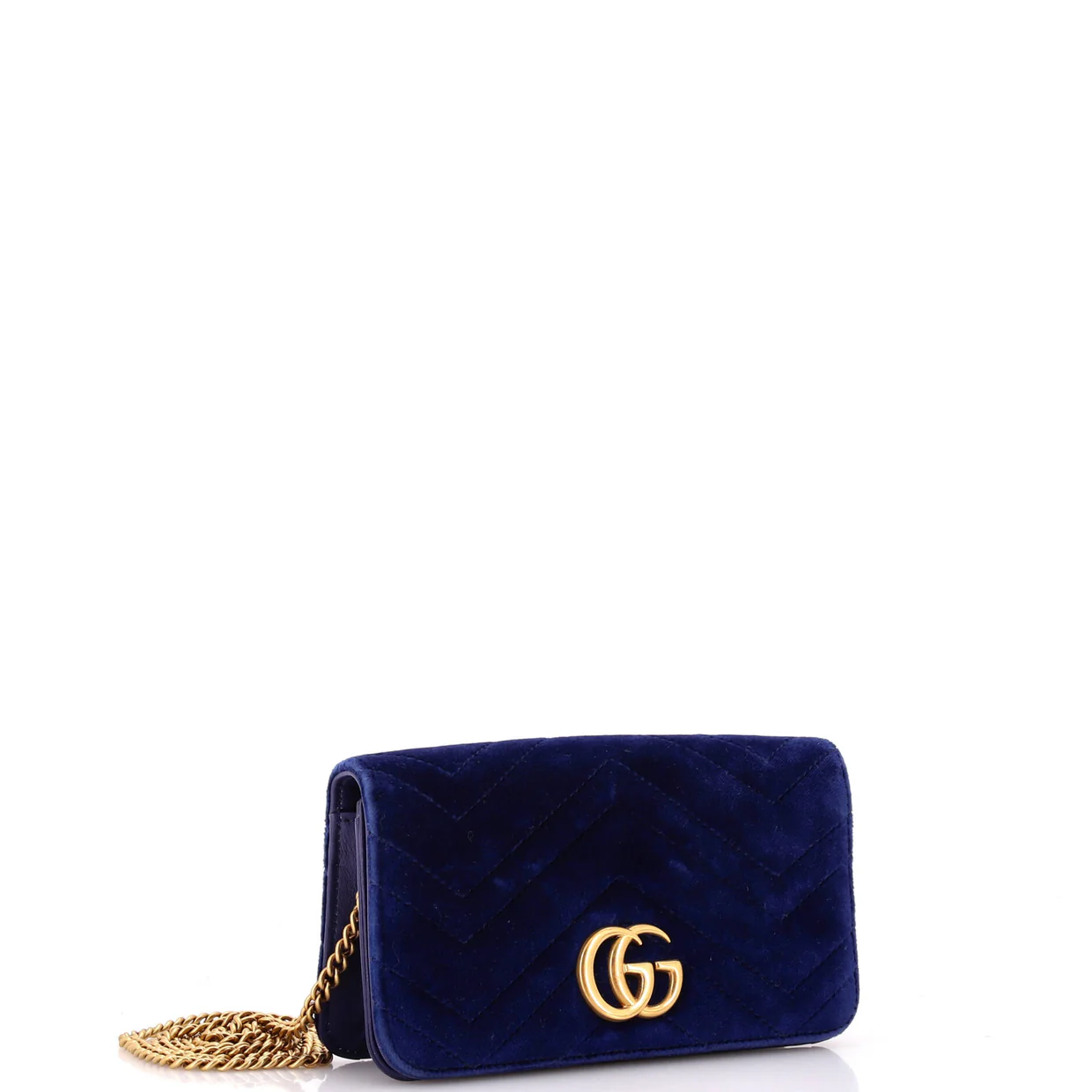 GG Marmont Chain Flap Bag Matelasse Velvet Mini - Deep Luxury