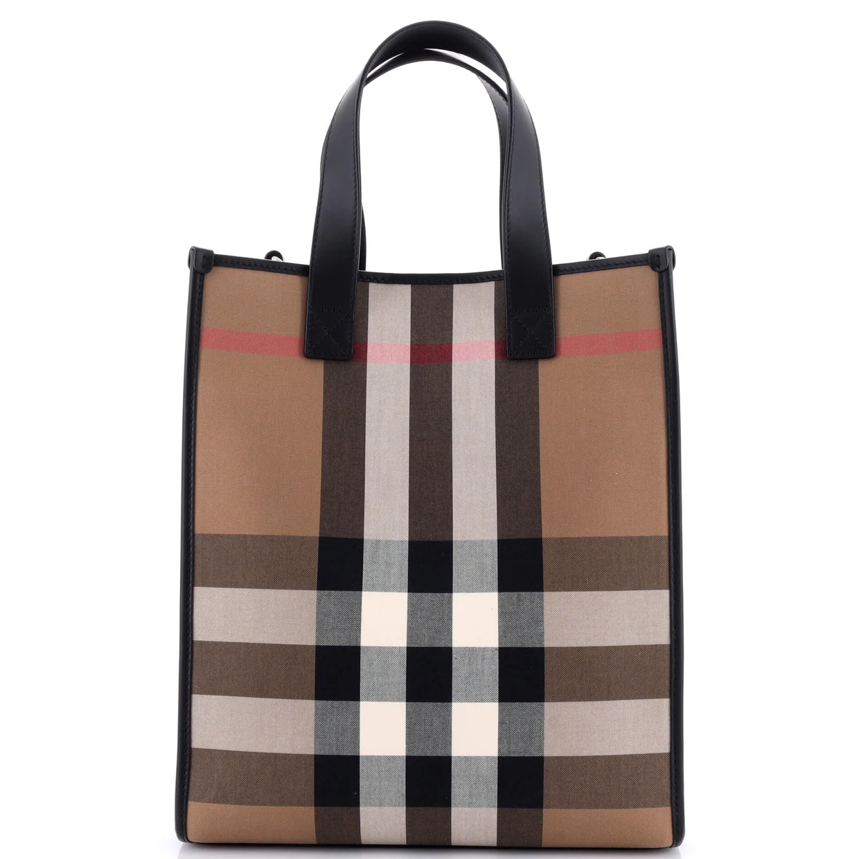 Book Tote Check E-Canvas Medium - Deep Luxury