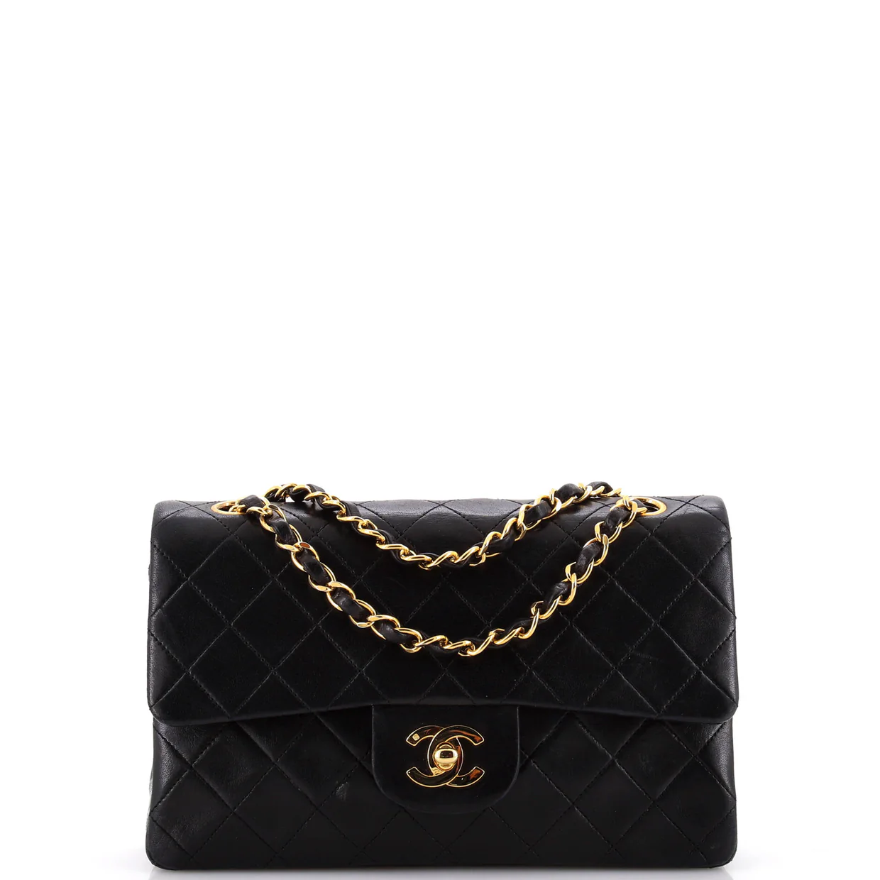 Vintage Classic Double Flap Bag Quilted Lambskin Small - Deep Luxury