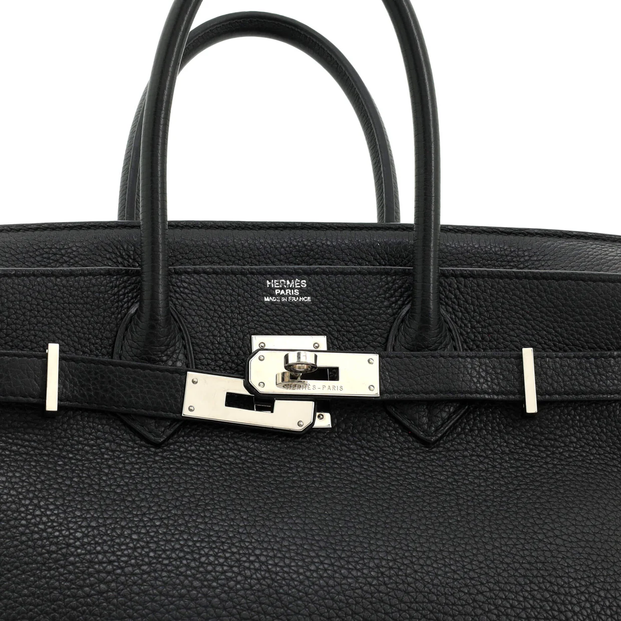 Birkin Handbag Noir Togo with Palladium Hardware 30 - Deep Luxury
