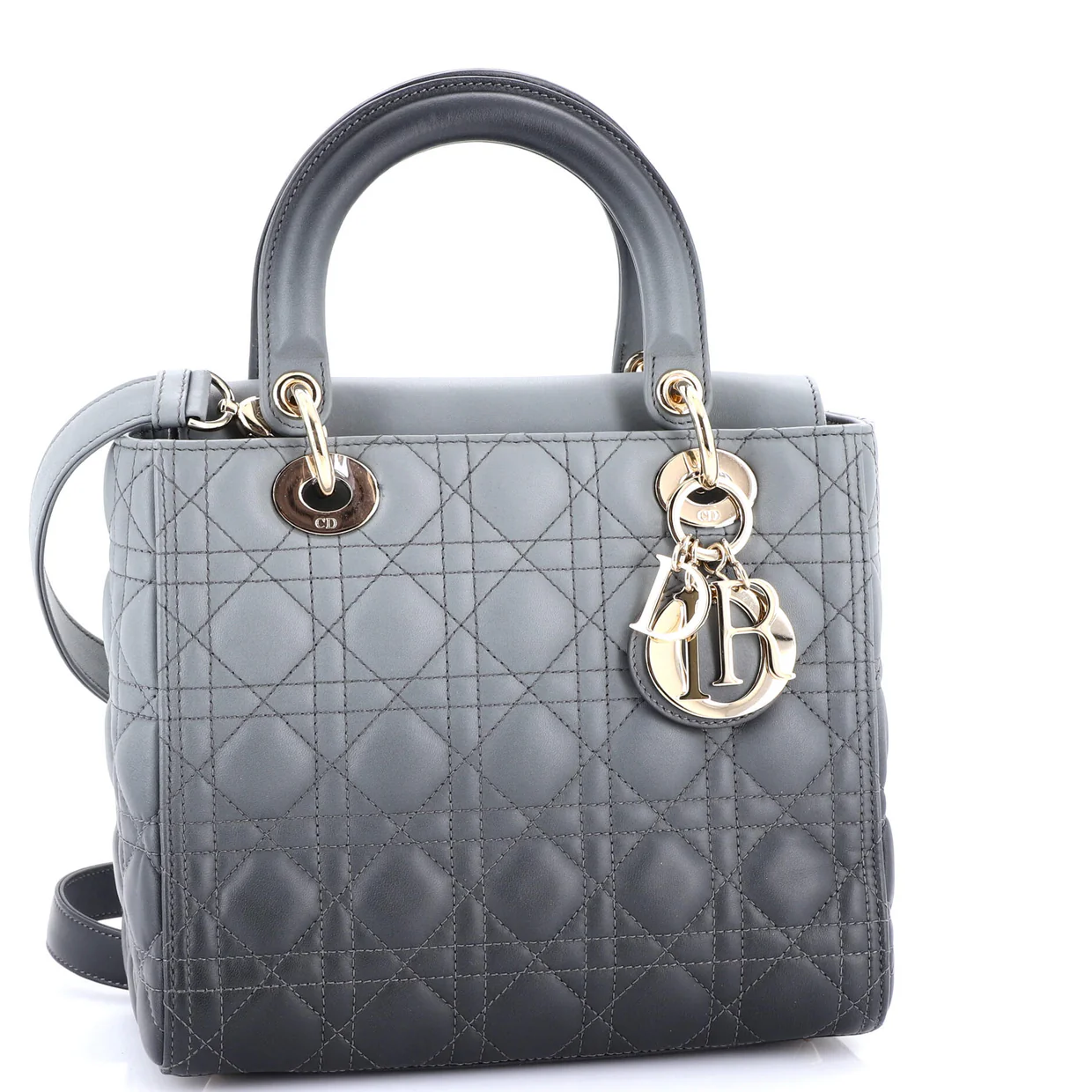 Lady Dior Bag Cannage Quilt Gradient Lambskin Medium - Deep Luxury