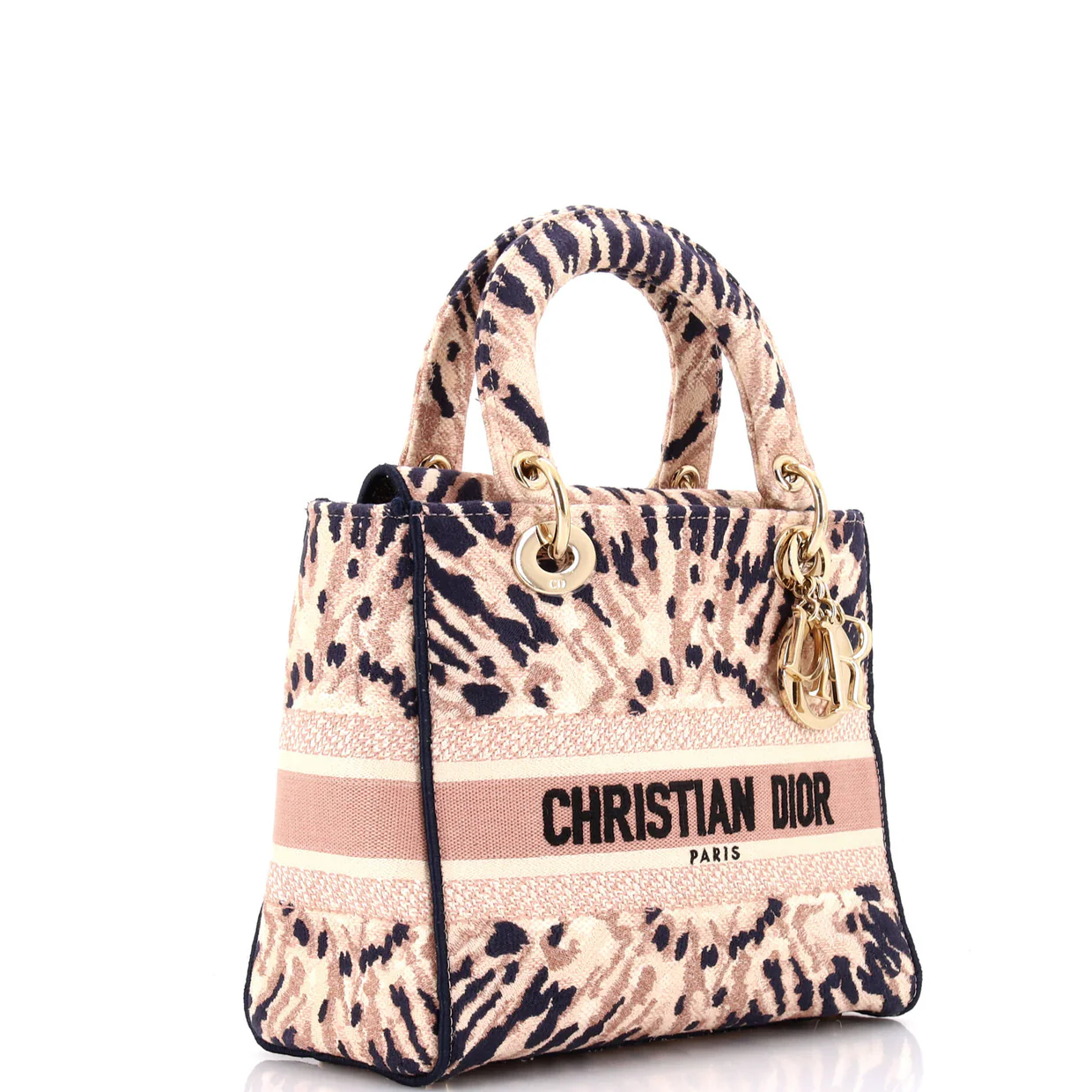 Lady D-Lite Bag Embroidered Canvas Medium - Deep Luxury