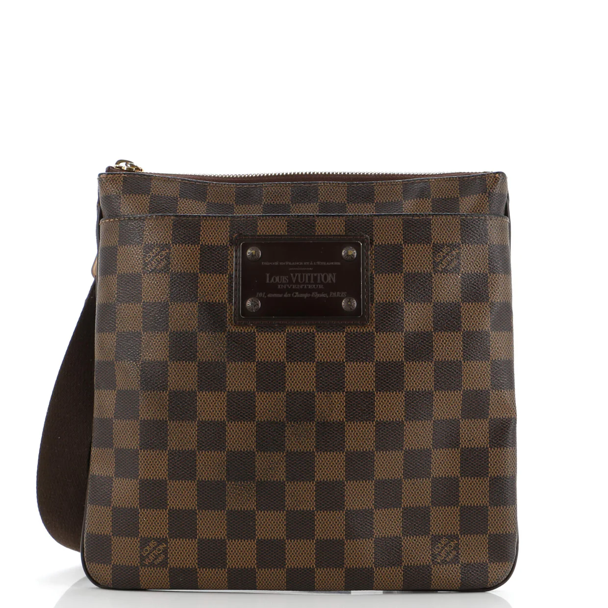 Brooklyn Pochette Plate Damier - Deep Luxury