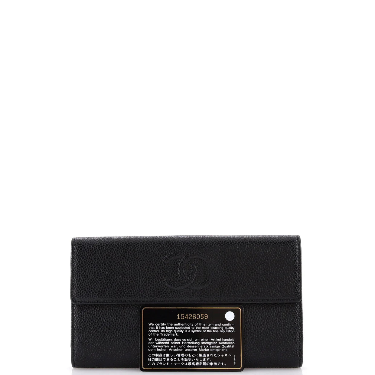 Timeless CC Flap Wallet Caviar Long - Deep Luxury