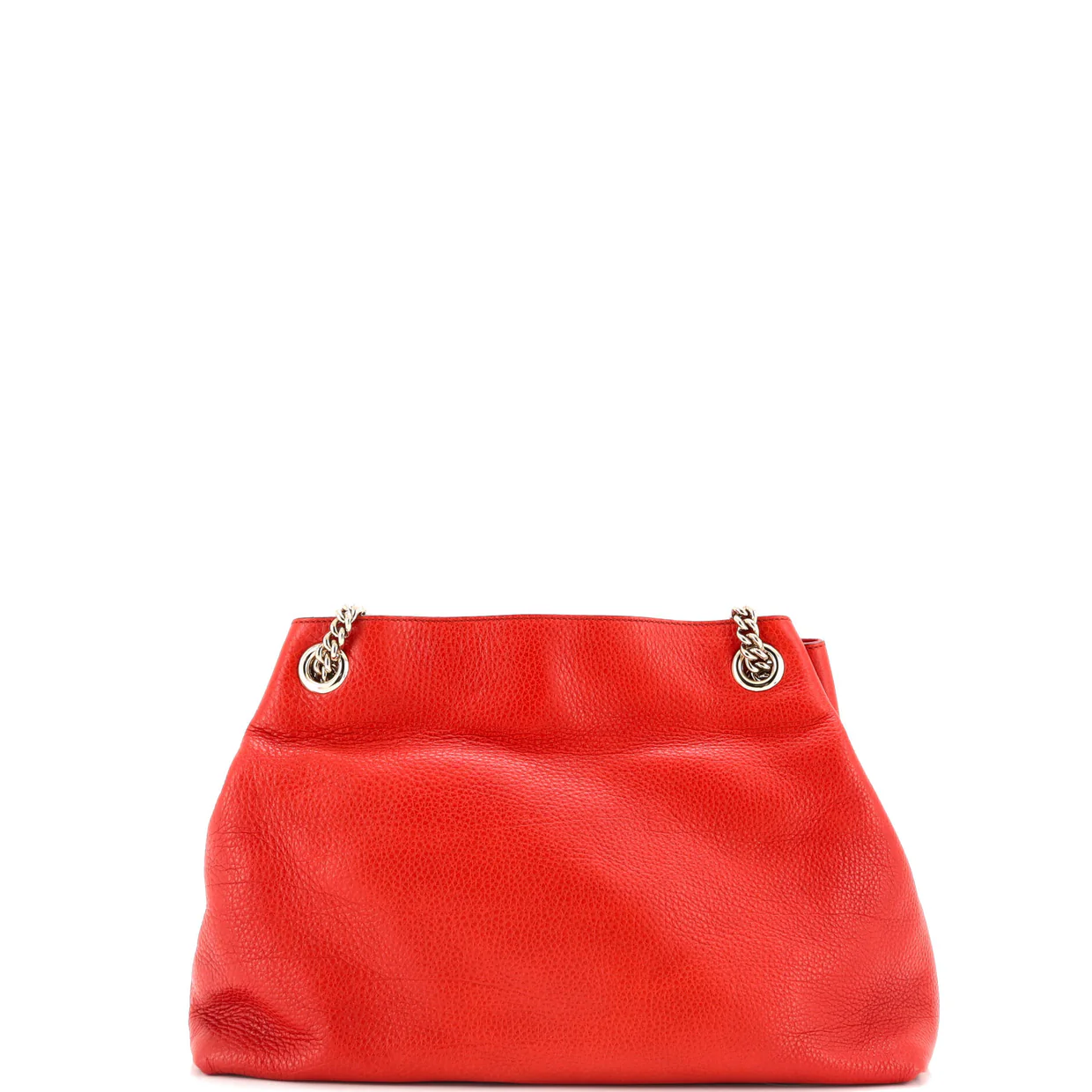 Soho Chain Strap Shoulder Bag Leather Medium - Deep Luxury