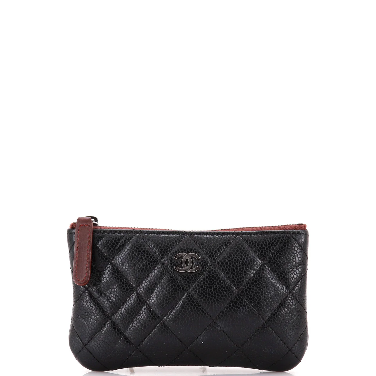 Classic O Case Pouch Quilted Caviar Mini - Deep Luxury
