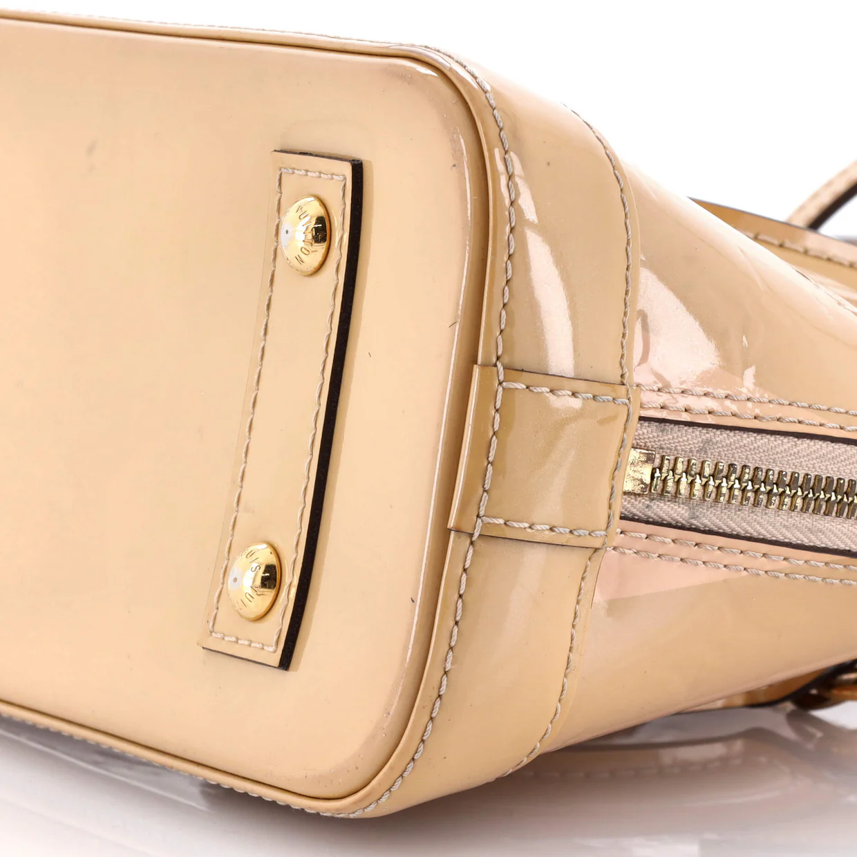 Alma Handbag Limited Edition Monogram Vernis Rayures BB - Deep Luxury