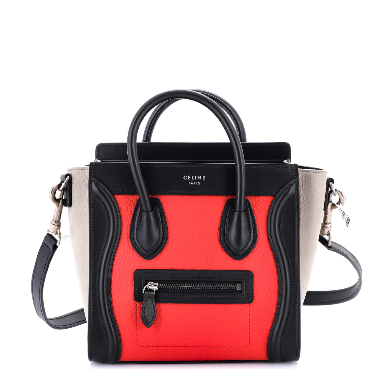 Tricolor Luggage Bag Leather Nano - Deep Luxury