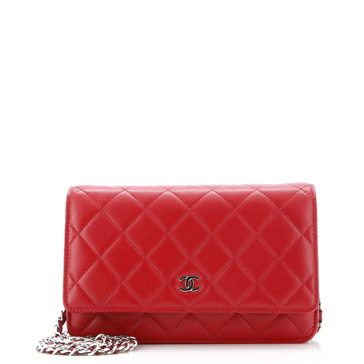 Wallet on Chain Quilted Lambskin - Deep Luxury