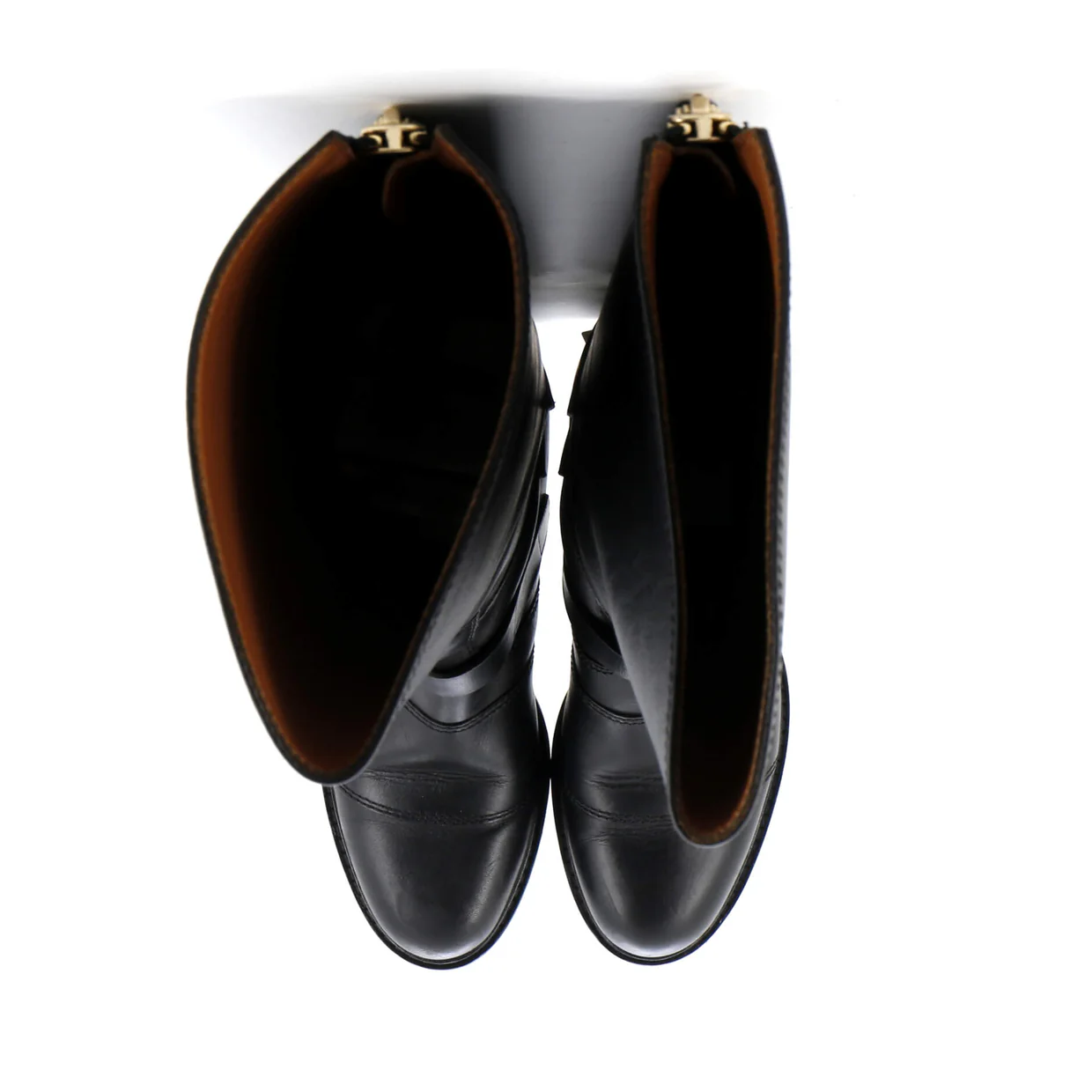 Women's Rockstud Buckle Knee High Boots Leather - Deep Luxury