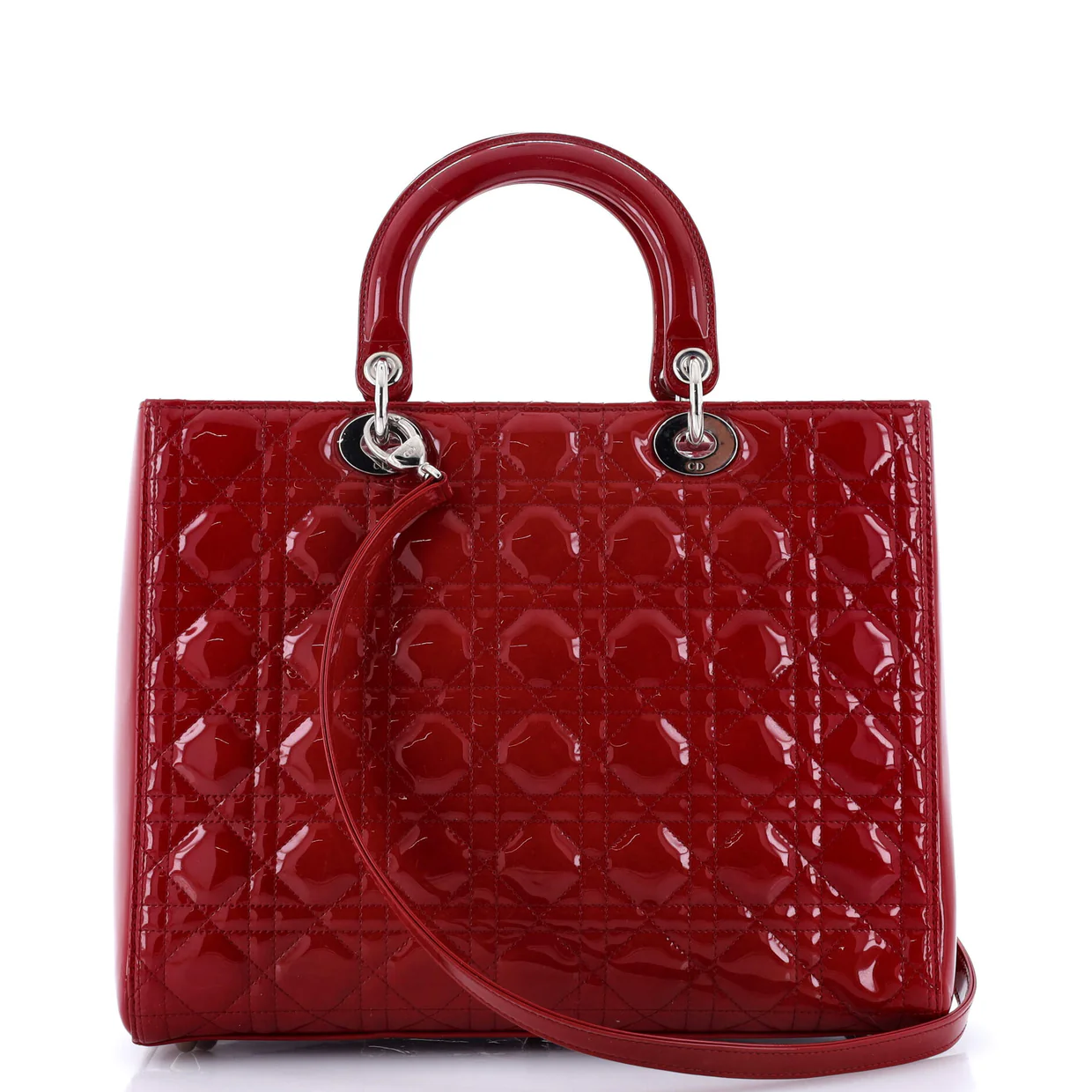 Lady Dior Bag Cannage Quilt Patent Large - Deep Luxury