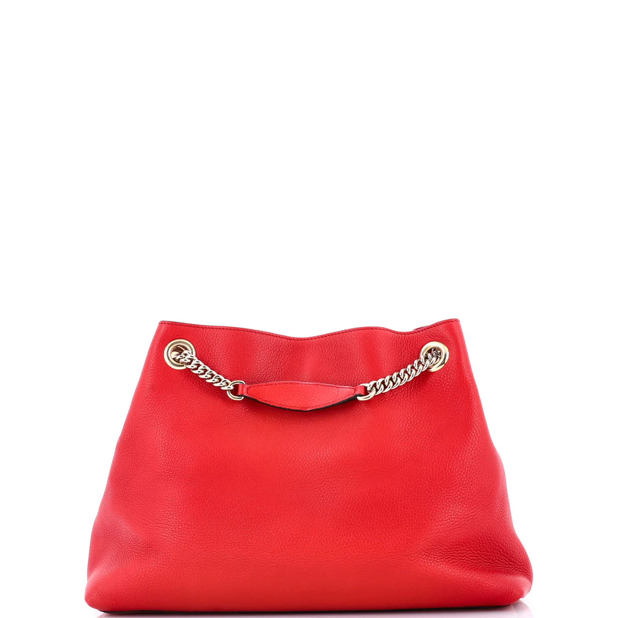 Soho Chain Strap Shoulder Bag Leather Medium - Deep Luxury