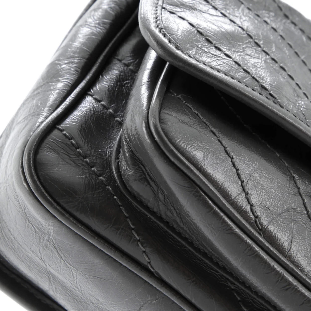 Niki Chain Flap Bag Matelasse Chevron Leather Baby - Deep Luxury