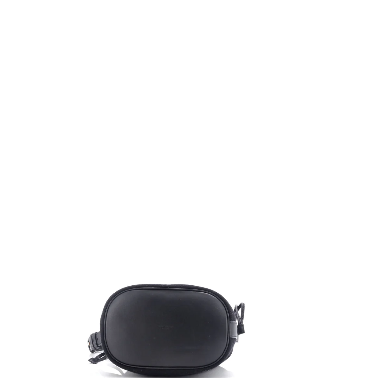 Rive Gauche Drawstring Bucket Bag Embroidered Wool - Deep Luxury