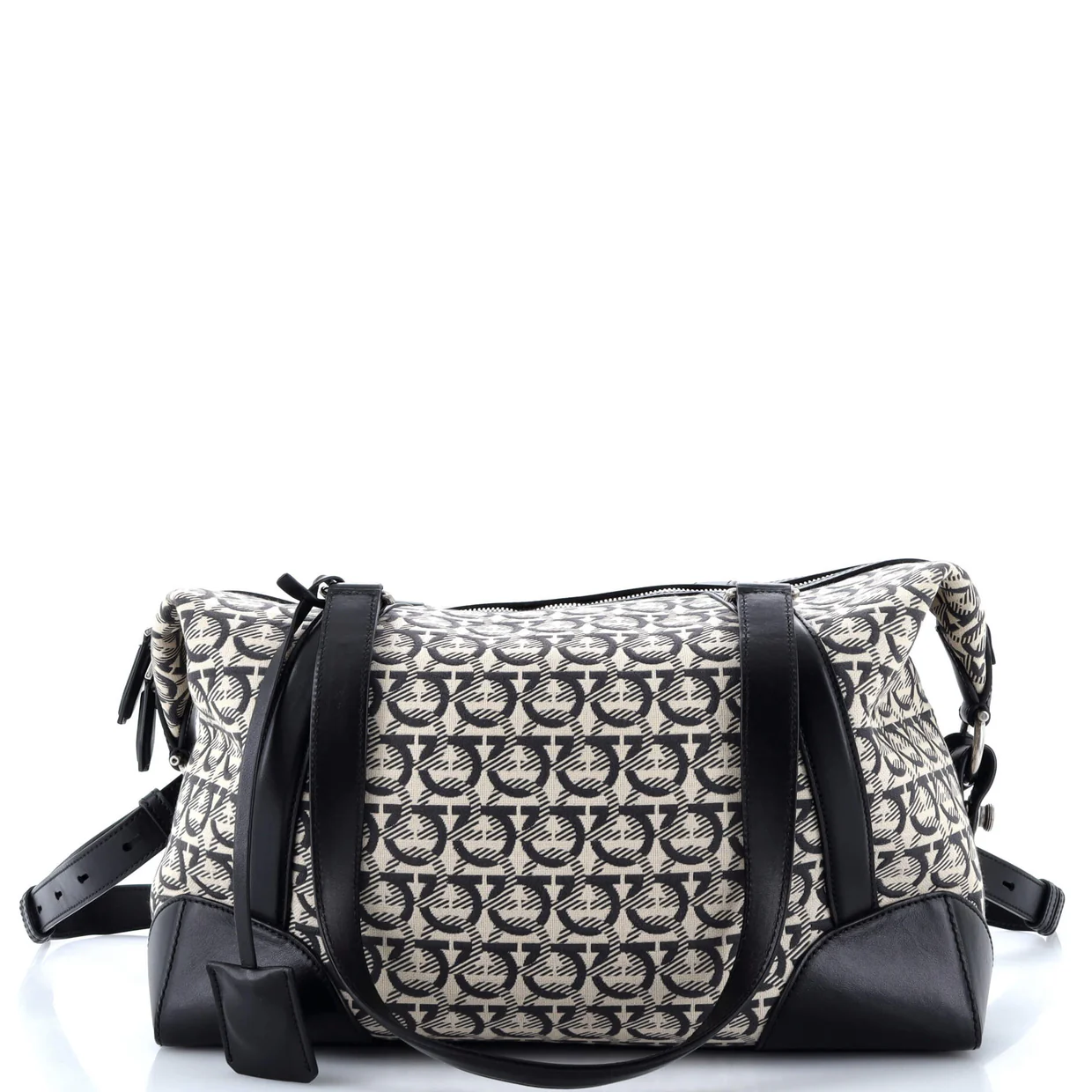 Soft Duffle Bag Printed Canvas with Leather - Deep Luxury