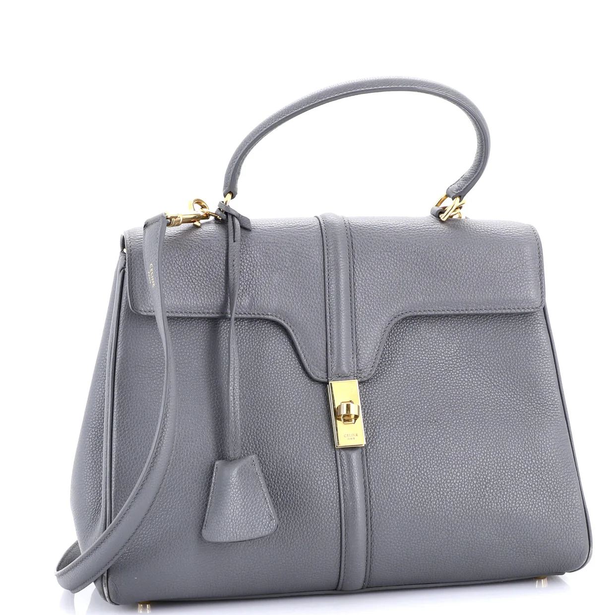 16 Top Handle Bag Grained Calfskin Medium - Deep Luxury