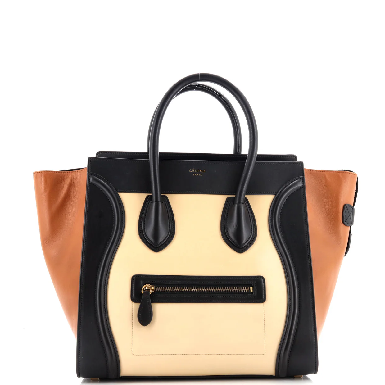 Tricolor Luggage Bag Leather Mini - Deep Luxury