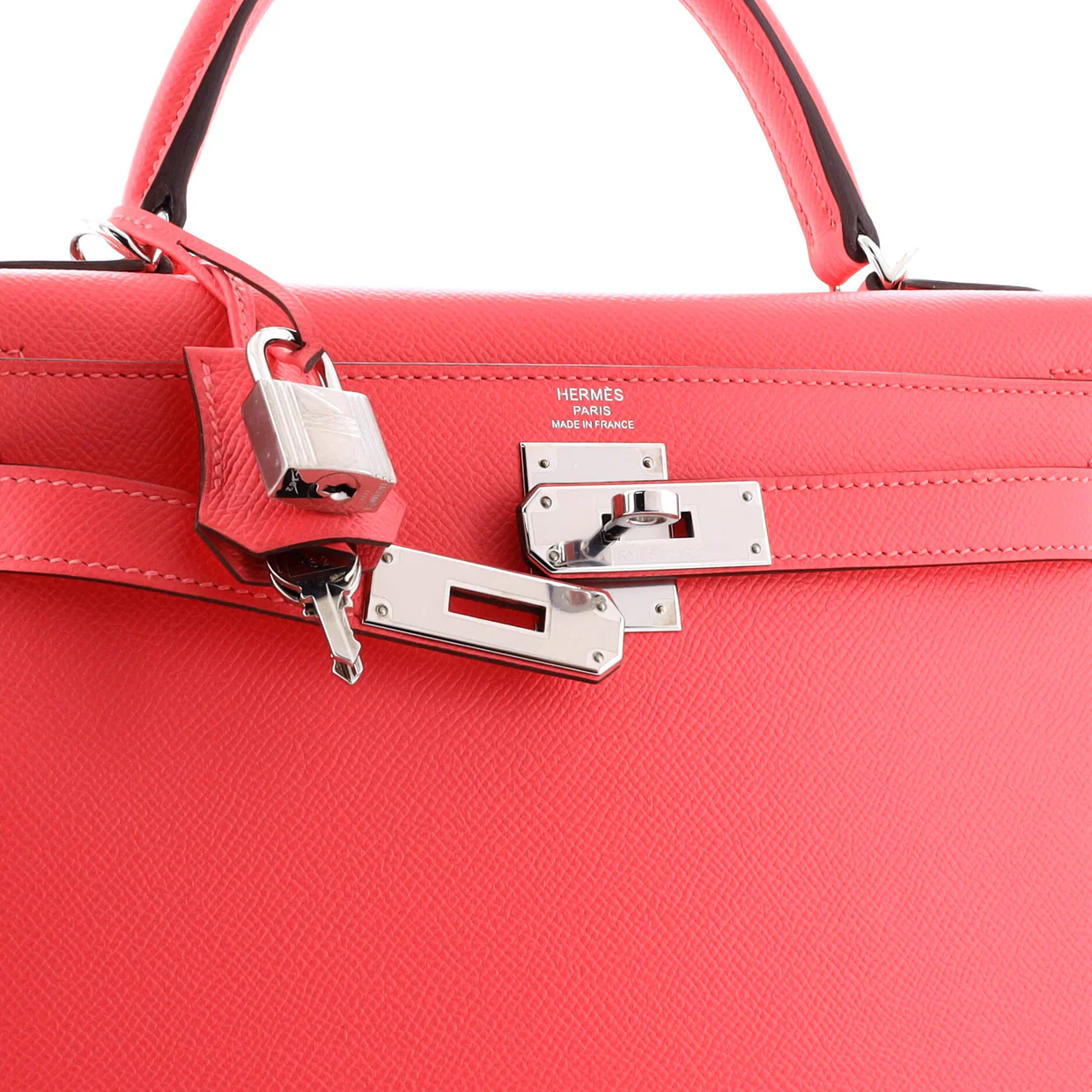 Kelly Handbag Rose Azalée Epsom with Palladium Hardware 28 - Deep Luxury