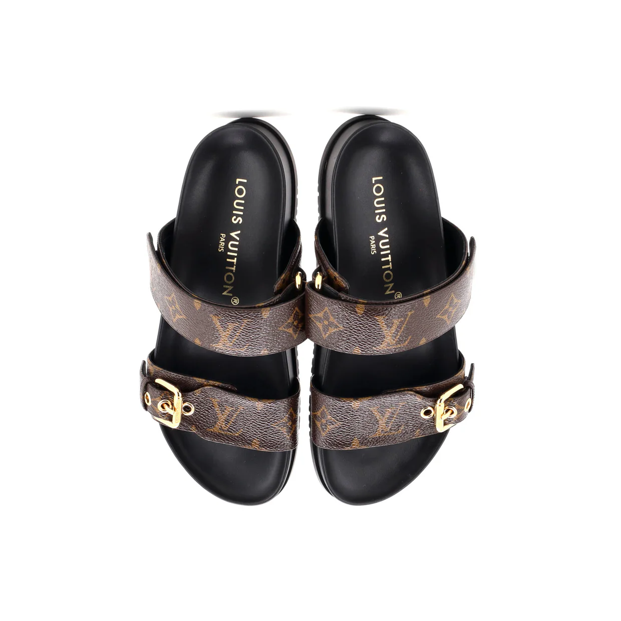 Women's Bom Dia Flat Mules Monogram Canvas - Deep Luxury