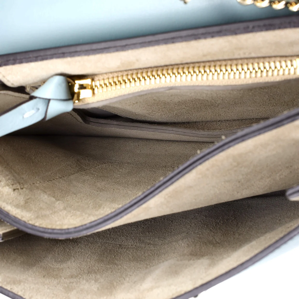 Faye Top Handle Bag Leather and Suede Small - Deep Luxury