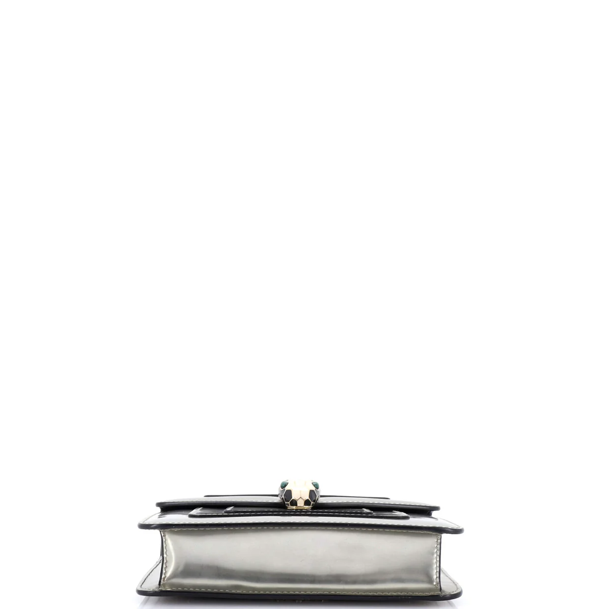 Serpenti Forever Square Shoulder Bag Metallic Leather Small - Deep Luxury