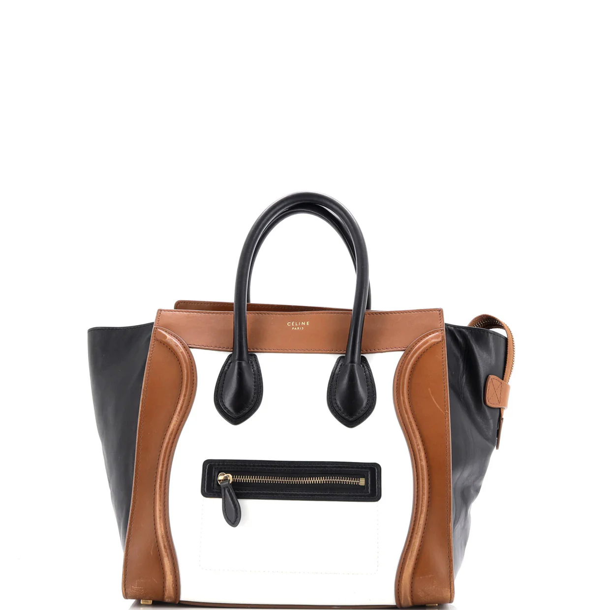 Tricolor Luggage Bag Leather Micro - Deep Luxury
