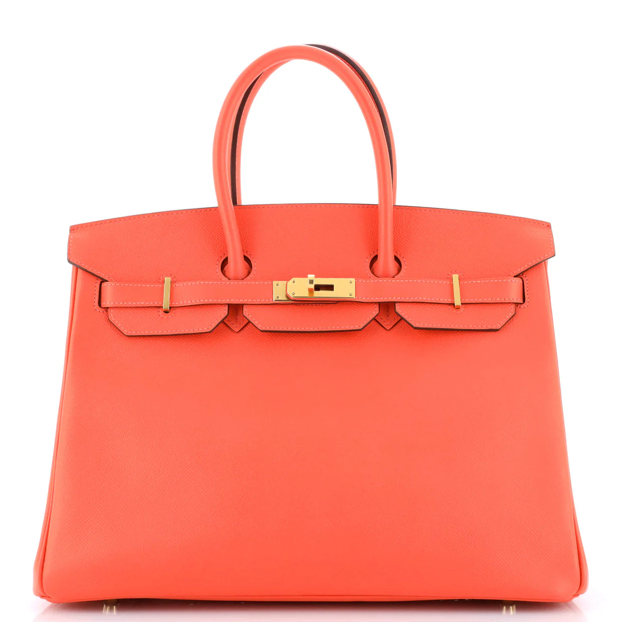 Birkin Handbag Rouge Pivoine Epsom with Gold Hardware 35 - Deep Luxury