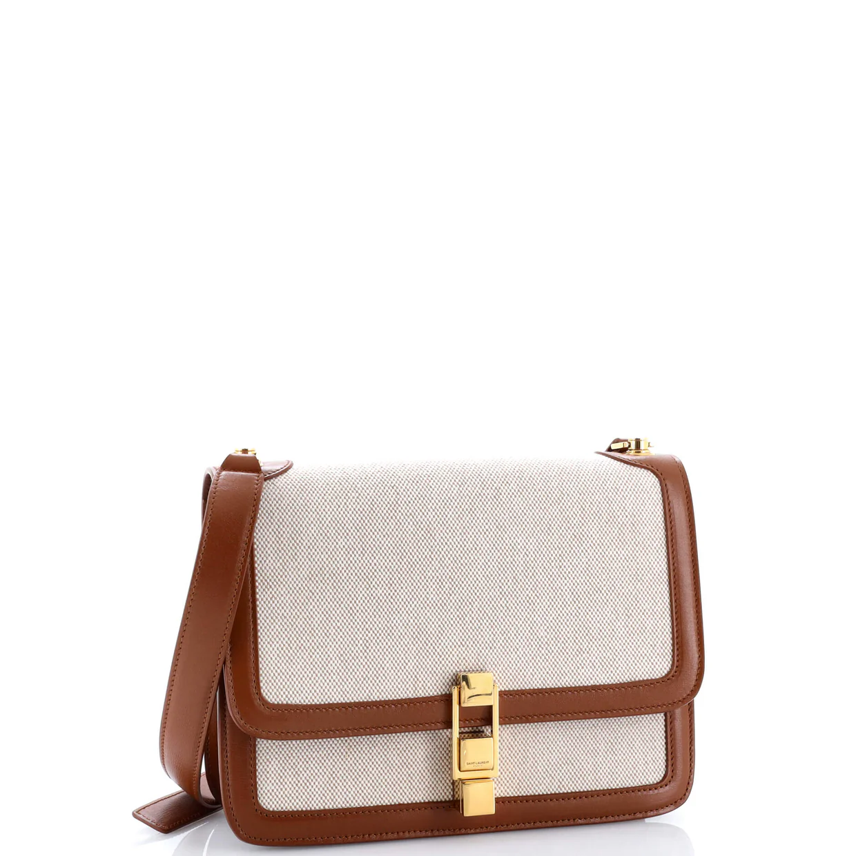 Carre Satchel Canvas with Leather Medium - Deep Luxury