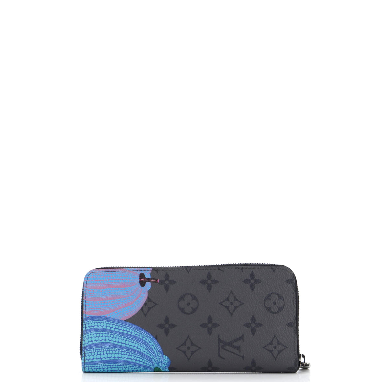 Zippy Wallet Yayoi Kusama Pumpkins Reverse Monogram Eclipse Canvas Vertical - Deep Luxury