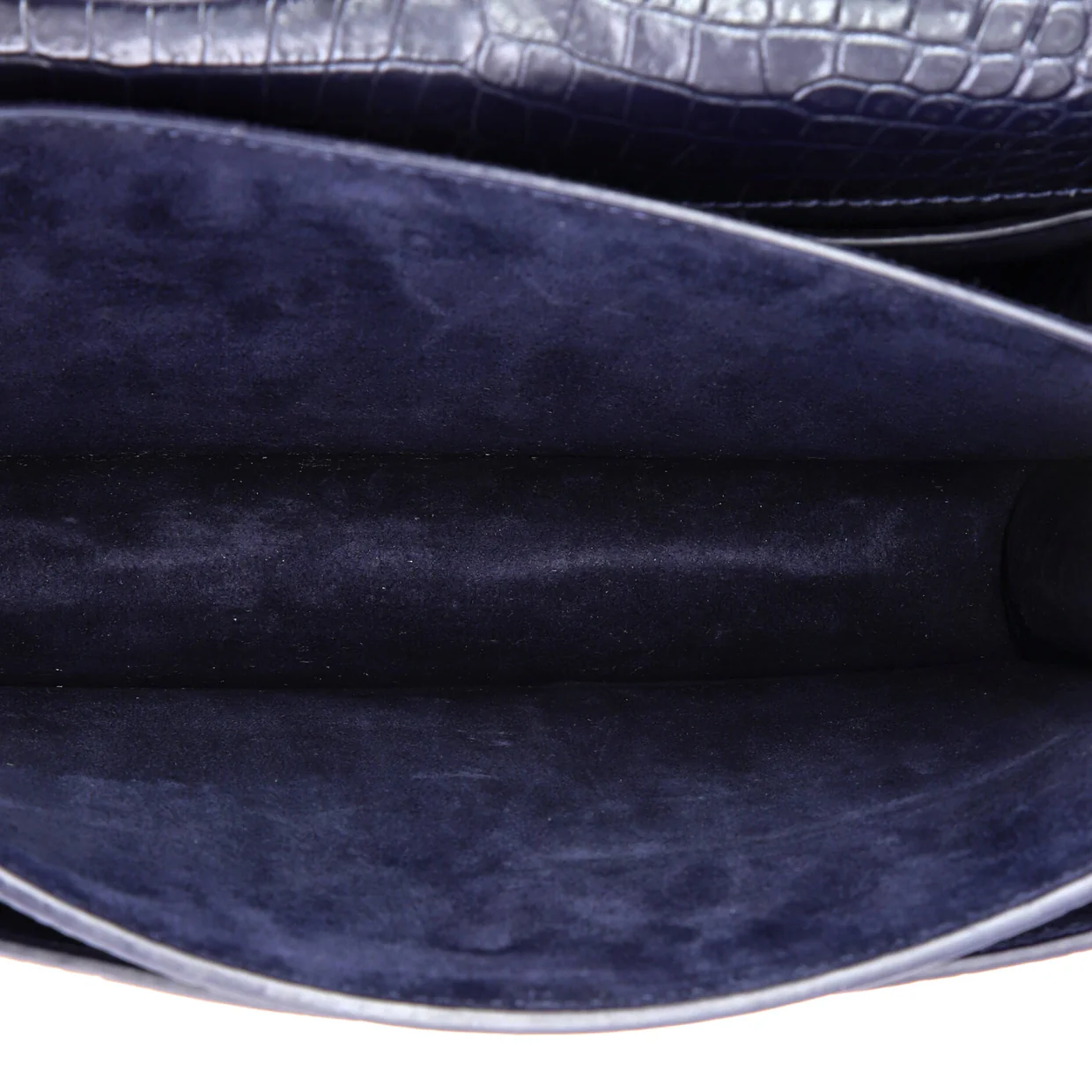 Sunset Crossbody Bag Crocodile Embossed Leather Medium - Deep Luxury