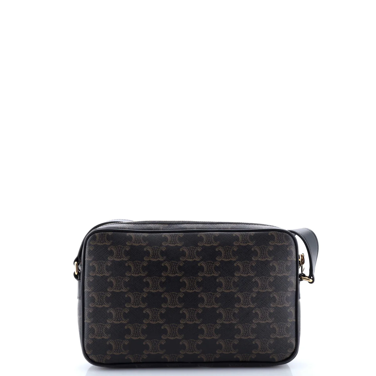 Logo Messenger Bag Triomphe Coated Canvas Medium - Deep Luxury