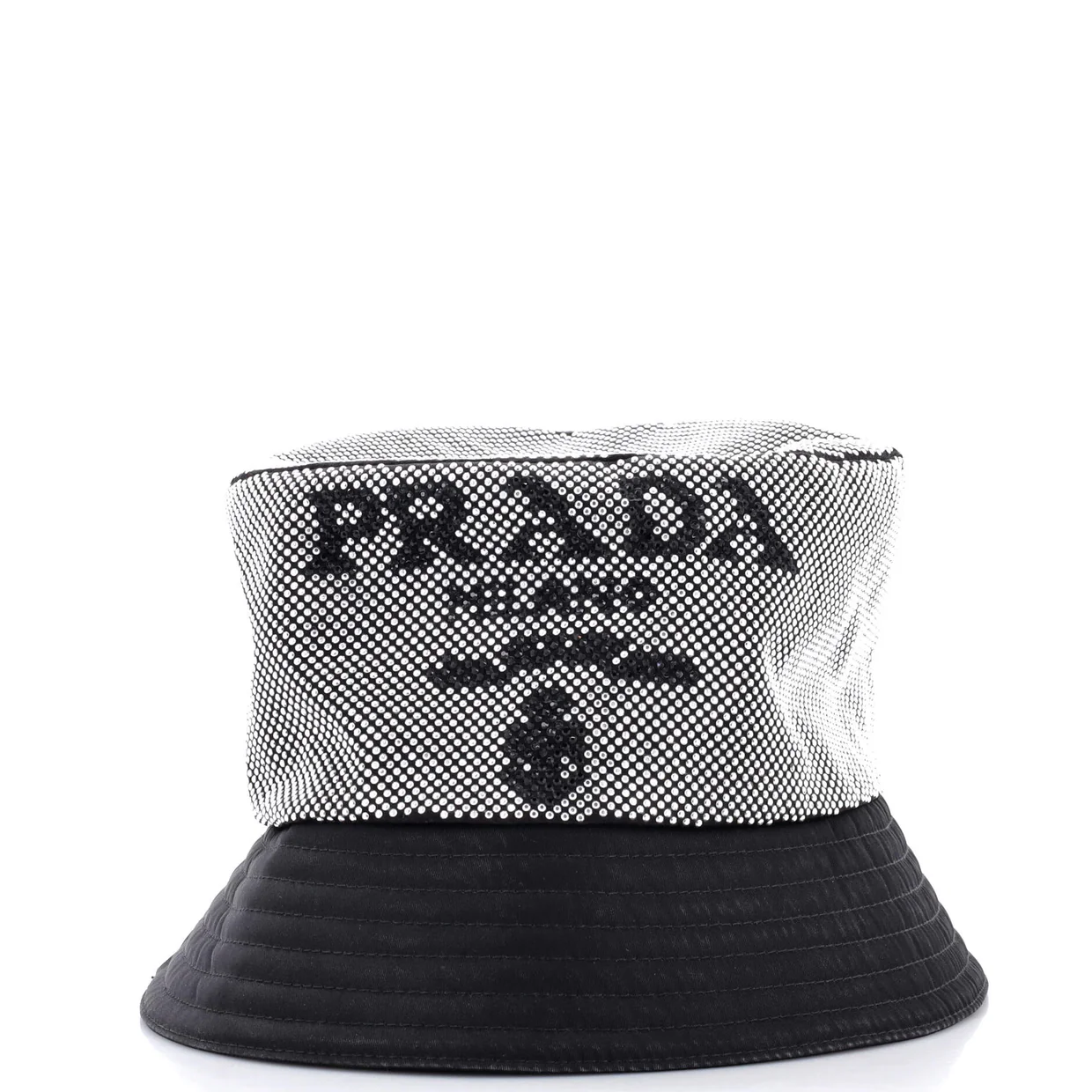 Bucket Hat Crystal Embellished Re-Nylon - Deep Luxury