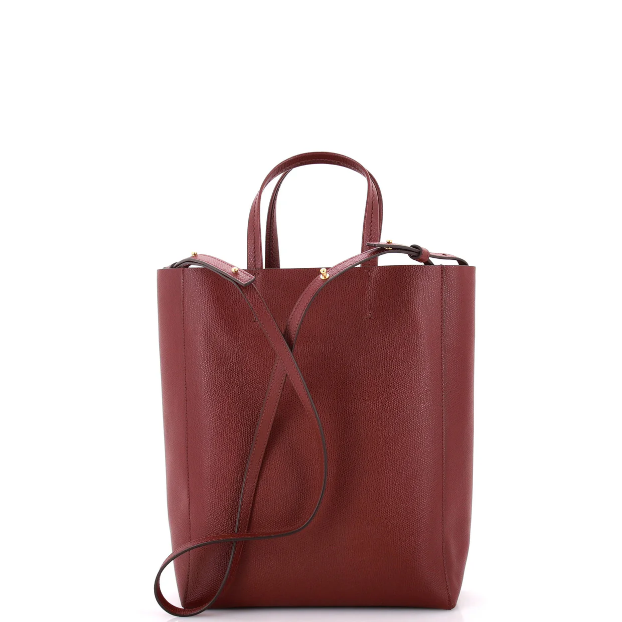 Vertical Cabas Tote Grained Calfskin Small - Deep Luxury