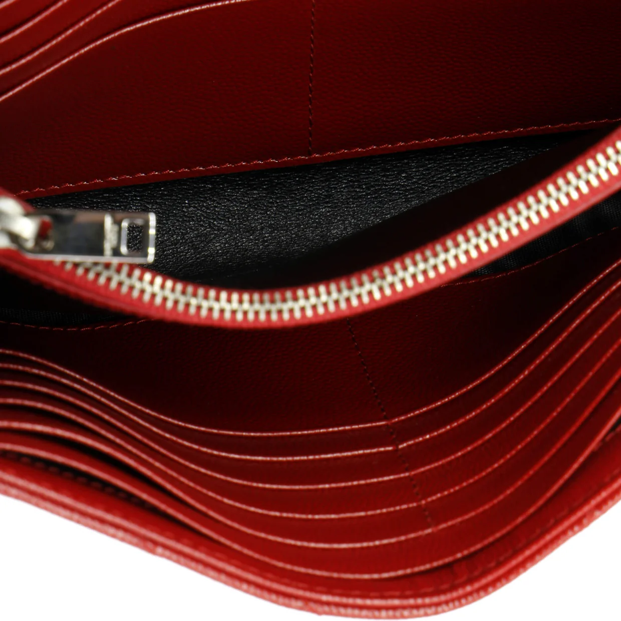 Classic Monogram Wallet on Chain Matelasse Chevron Leather Medium - Deep Luxury