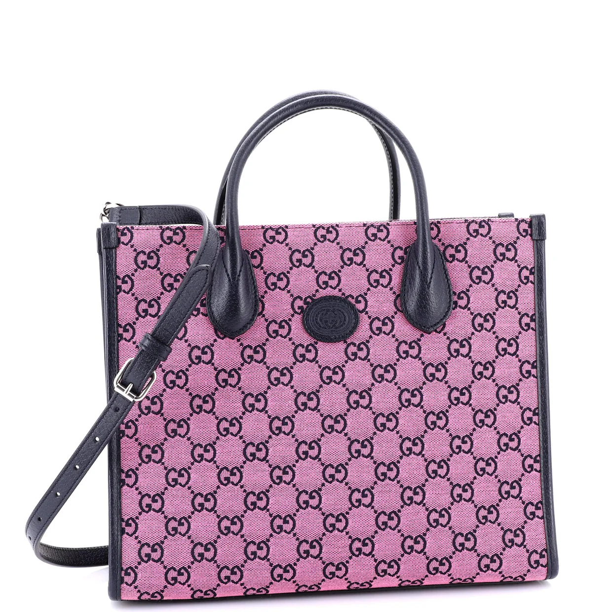 Structured Top Handle Open Tote GG Canvas Small - Deep Luxury