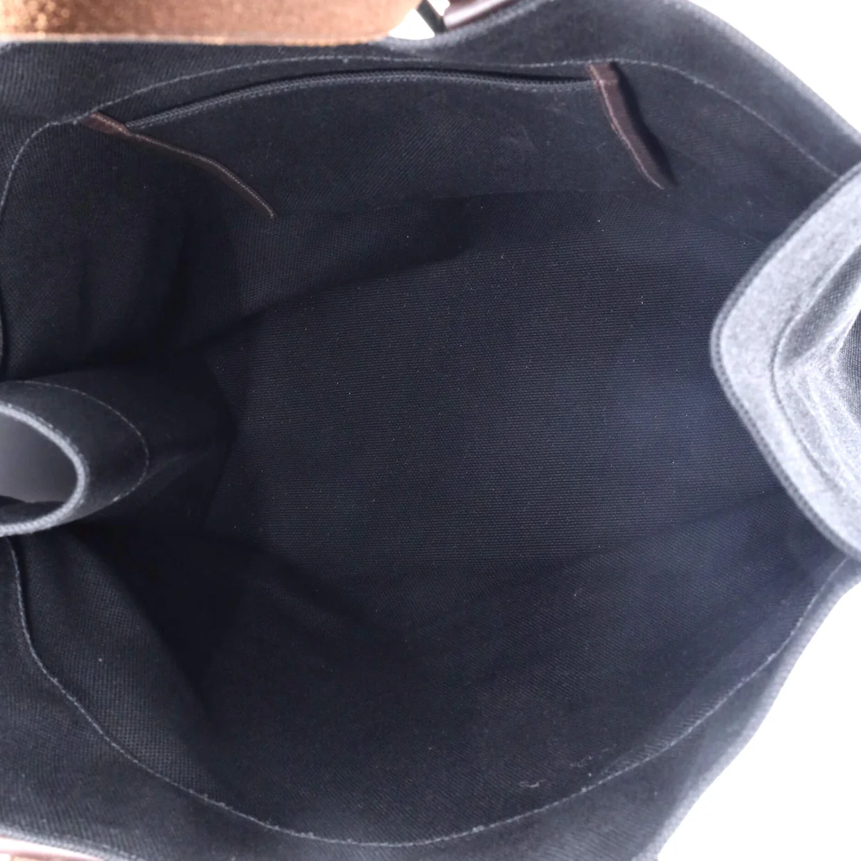 Etriviere Shopping Tote Toile and Leather - Deep Luxury