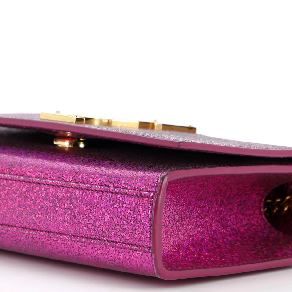 Classic Monogram Crossbody Bag Glitter Leather Small - Deep Luxury