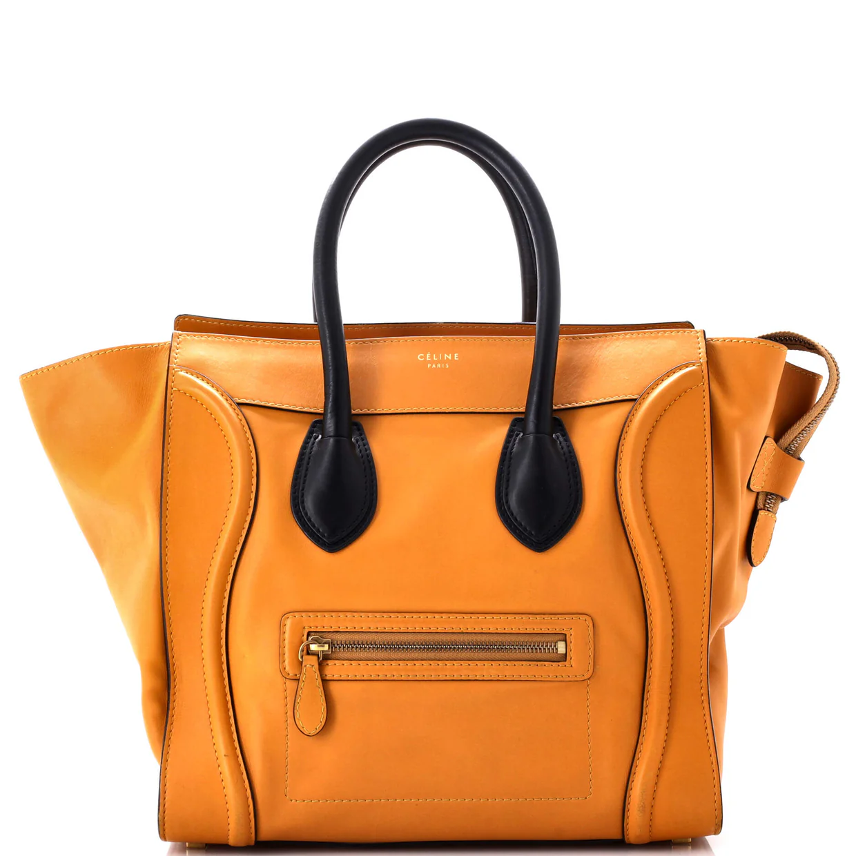 Bicolor Luggage Bag Leather Mini - Deep Luxury